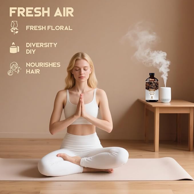 Myrrh Essential Oil-8.33 fl oz for Diffuser, Massage, Skin Care, DIY Soap, Candle, Meditation, Yoga, Relaxation, Gift Ready