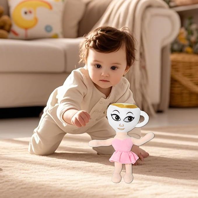 Italian Brainrot Plush,11 inch Ballerina Cappuccina Toy Gift,Cute Stuffed Figure Doll for Kids and Adults Inspired Plush Toy