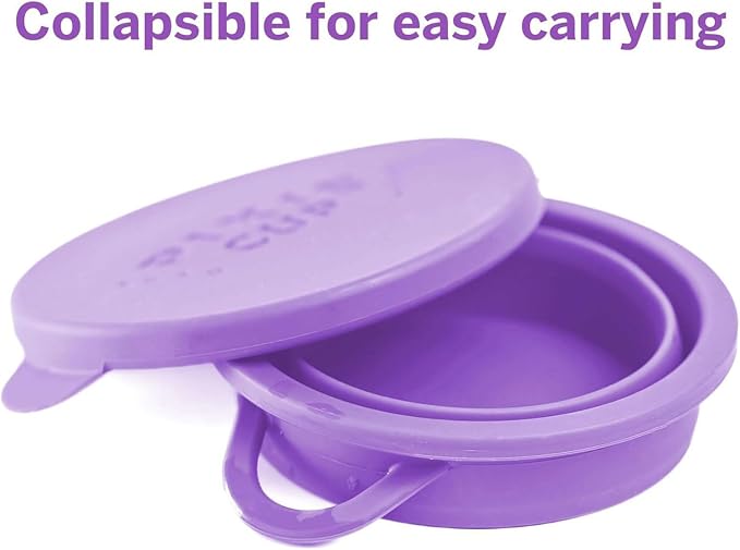 Pixie Menstrual Cup Compact Sterilizer for Feminine Care - Good for Public Restrooms, Camping or Dorms - Collapsible Cleaner Container for Your Menstrual Disc & Period Cup - Microwavable - Reusable