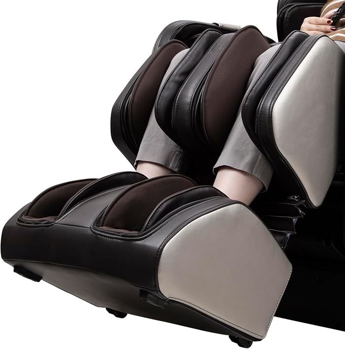 Osaki OS-Atai SL-Track Zero Gravity Full Body Airbag Massage Back and Calf Infrared Heat with Foot Roller Massage (Brown)