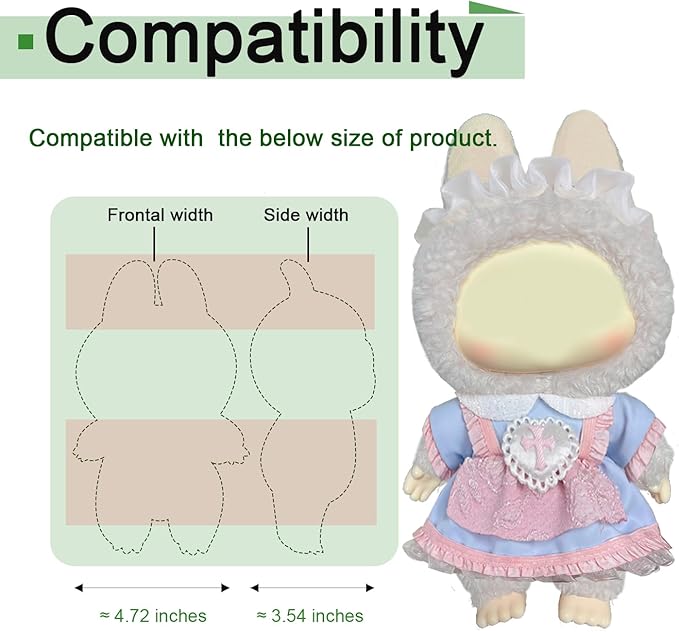 Doll Dress Set for 15-17cm Dolls, Cute Clothes for Dolls. Clothes Accessories for Doll Dress, Cute Miniature Clothes for Bag Charm, Photo Props, and Fashion Display. (Pink Nurse Dress)