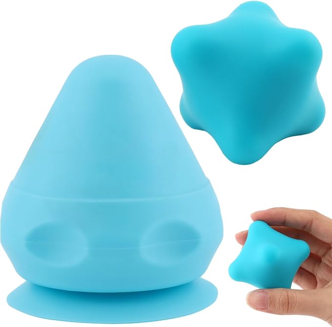 2pcs Neck Relaxer Shoulder Back Massager,Myofascial Massage Ball,Suction Cup Mountable Back Pain Relief Tool Therapying Massager Ball,for Neck,Leg, Back Myofascial Release