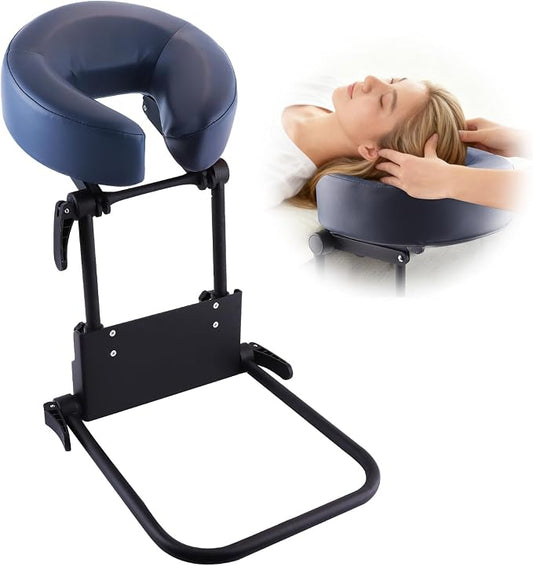 TOROKOM Adjustable Headrest Face Pillow Cradle, Massage Home Mattress Top Massage Kit Face Pillow Cradle & Face Cushion Support Bracket（Blue）