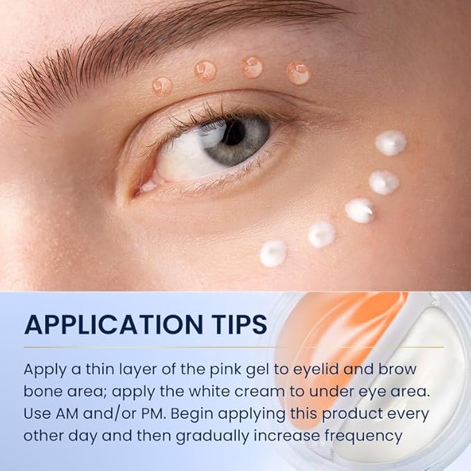 SKIN ULTIMA Dual Eye Cream with Advanced Retinol, Peptides, Caffeine for Puffy Eyes and Dark Circles, Wrinkles, Anti Aging, Under Eye Bags Treatment, Instant Tightener, Fragrance Free, 0.68 OZ