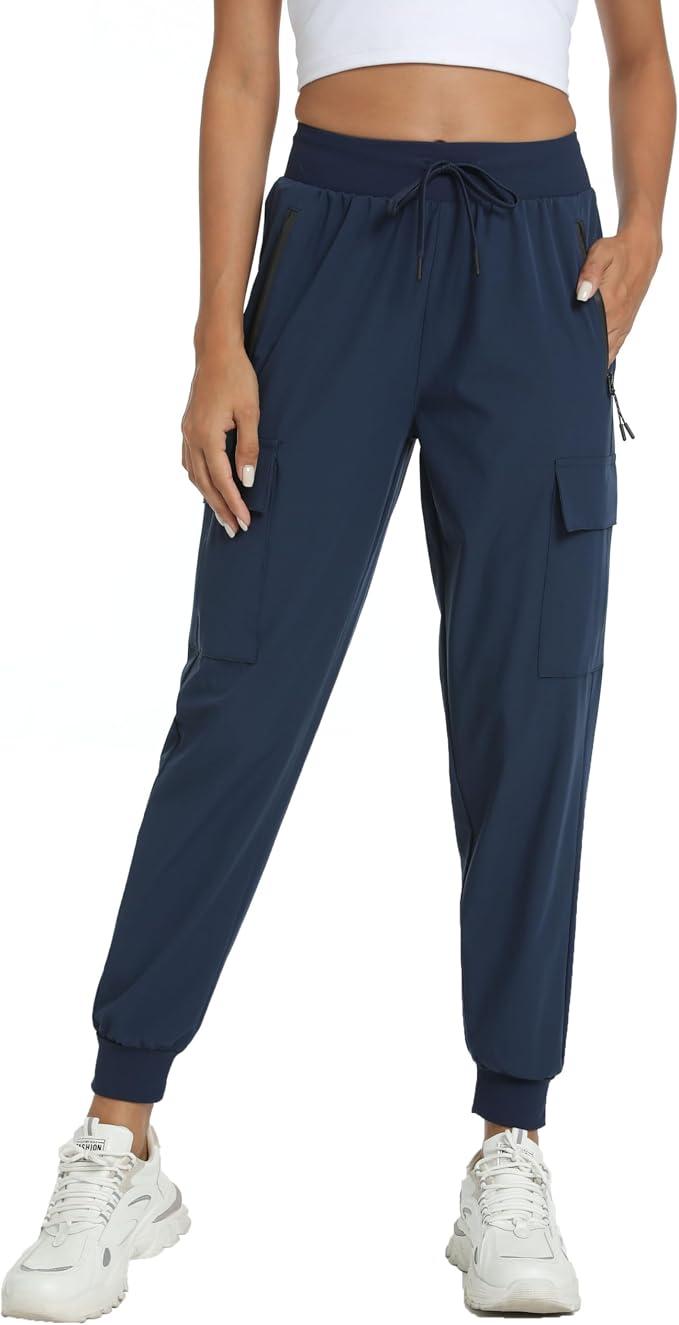 Women's Joggers Cargo Pants Lightweight Quick Dry Hiking Running Pants for Athletic Casual & Outdoor