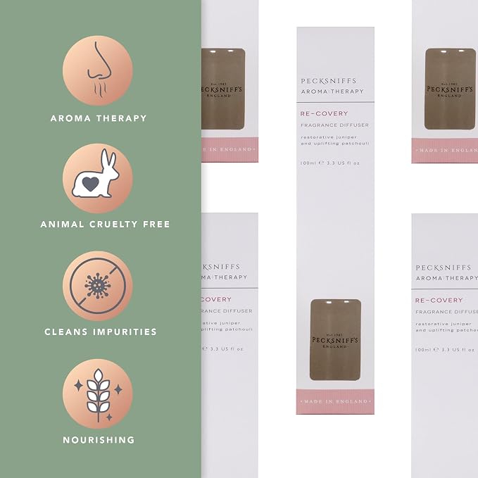 Pecksniff's Aroma Therapy Re-Covery Reed Diffuser, 100 ml/3.38 Fl Oz
