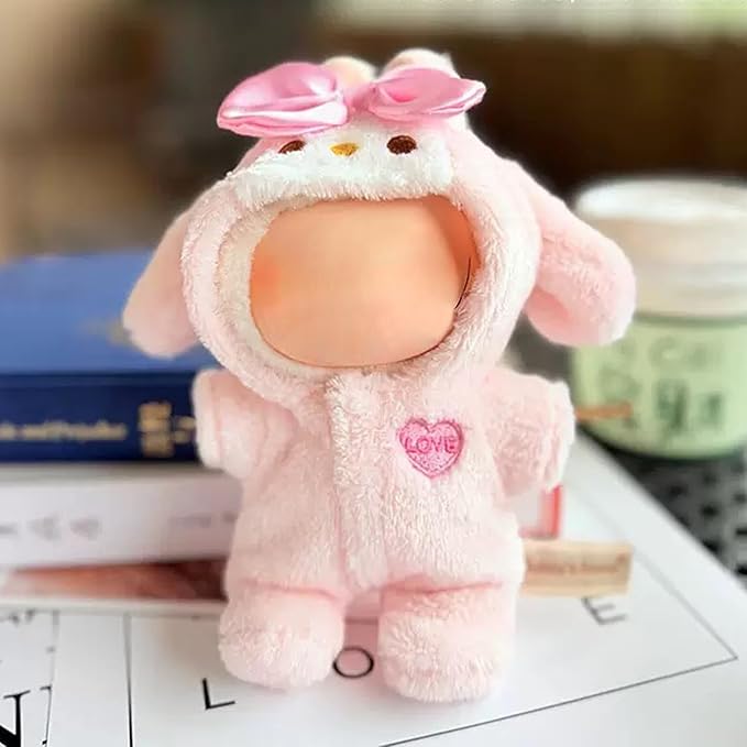 Designer Clothes for Dolls Accessories15cm /17cm Doll Clothing Set Replacement Pink Outfit 5Pcs Set (Premium Design-Pink 2)