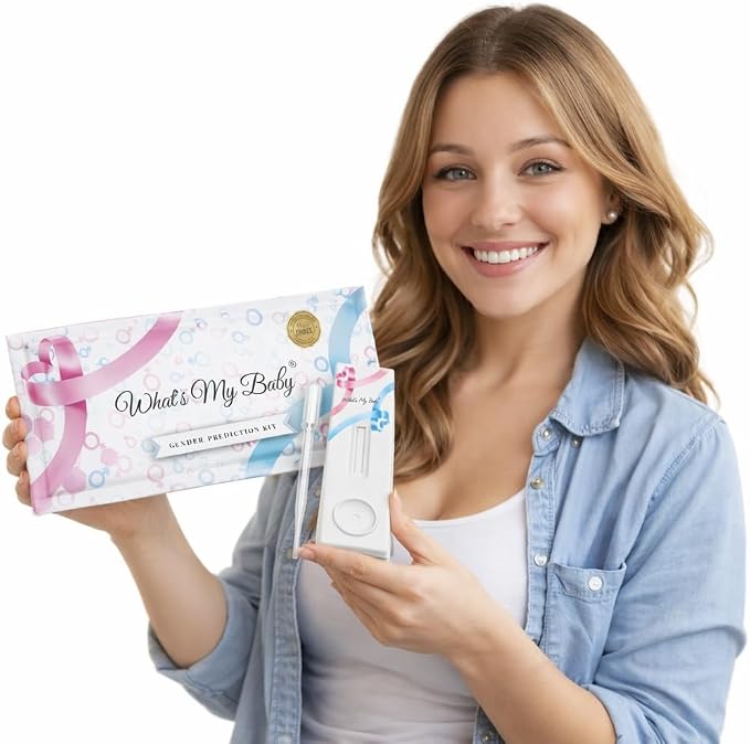 Whats My Baby® Early Gender Prediction Test - Reveal if Your Baby is a Girl or Boy from 5 Weeks - Instant Results - Gender Reveal Early Pregnancy Test Kit