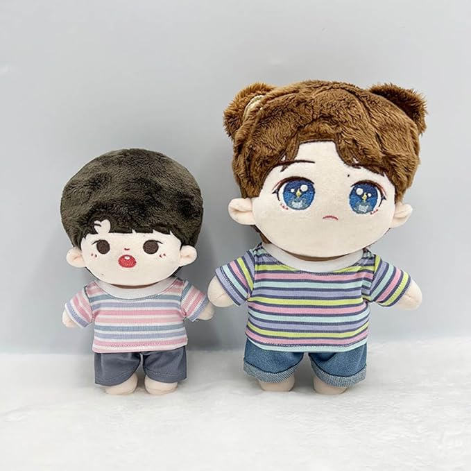 niannyyhouse 10cm 15cm 20cm Plush Doll Clothes Solid Pants Flip Over Jeans Soft Stuffed Plush Toy Dress Up Accessories (a2, 10cm)