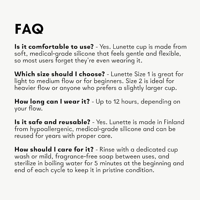 Lunette Menstrual Cup - Reusable Period Cup – Medical-Grade Silicone | 12‑hour Comfort, Reusable up to 10 years, BPA‑free, Tampon alternative, Made in Finland, Size 2 Violet