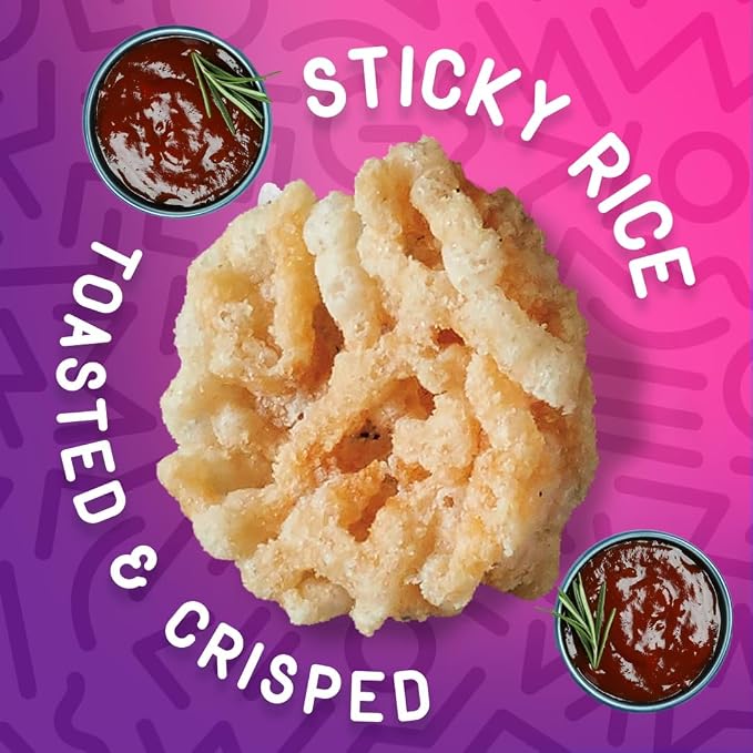 Wowza Korean BBQ Crunchy Rice Crisps | Gluten Free Snack, Non-GMO, 8 Pack | Sweet smoky flavor, Healthy chip alternative, Kid-friendly, 3.5 oz bags, No artificial flavors, Allergen-friendly, Bold kick