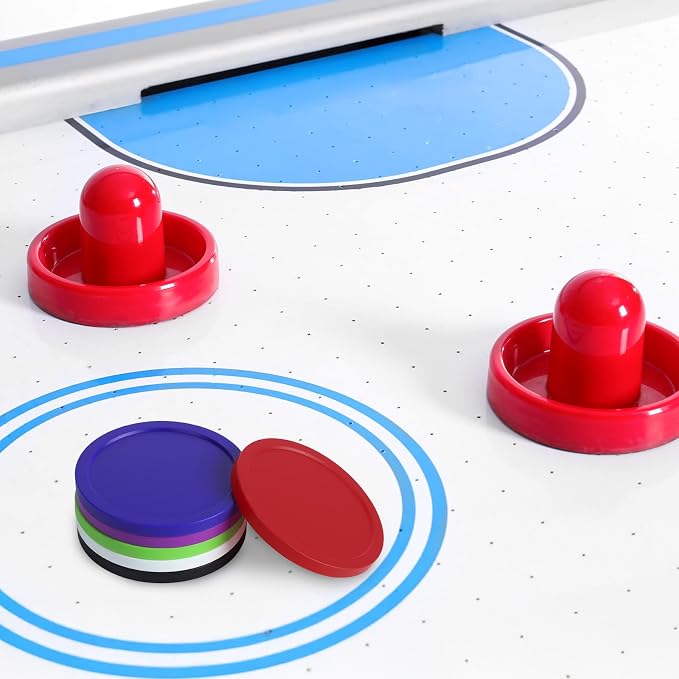Coopay 3 1/4 Inches Air Hockey Pucks 6 Pack Full Size Heavy Replacement Pucks for Game Tables Equipment Accessories