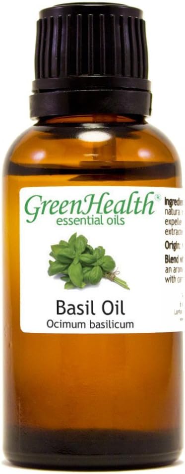 Basil Essential Oil 1 fl oz - (100% Pure & Uncut) - GreenHealth