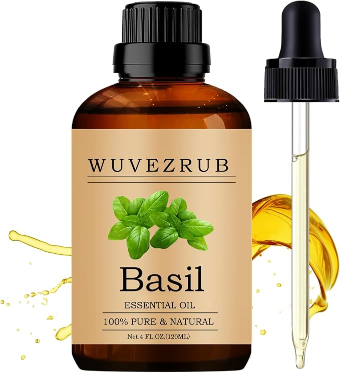 Basil Essential Oil 120ML, 100% Pure and Natural - Aromatherapy Diffuser - 4 Fl Oz