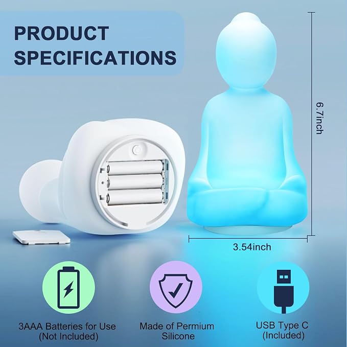 Lalifebuss Mindfulness 'Breathing Yoga', 4-7-8 Guided Visual Meditation Breathing Light, Calm Your Mind for Stress & Anxiety Relief/Learn Deep Breathing for Adults Kids Social Emotional Learning