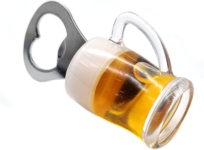 Creative Acrylic Beer Bottle Opener Beer Mug Shape Bottle Opener Kitchen Accessories Fridge (B)