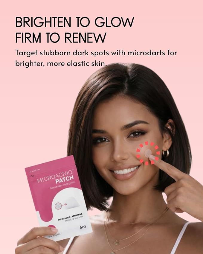 le dalcom Korean Micro-darts Patch, Post Blemish Dark Spot Care for Radiance & Elasticity, Brighter-looking Skin Tone, Niacinamide & Adenosine, Individual Blister Package (36 Patches)
