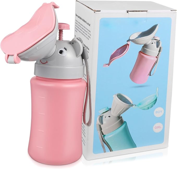 Potty Urinal Emergency Toilet Portable Elephant Pee Cup for Potty Training for Baby Child Girl for Toddlers and Camping Car Travel
