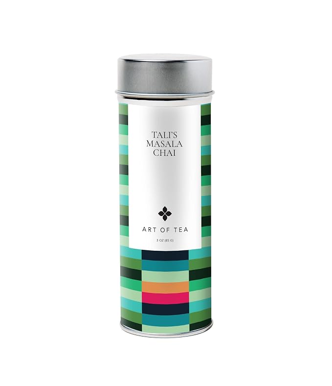 Art of Tea Talis Masala Chai Tea 3oz Tea Tin, Premium Loose Leaf Black Tea with Authentic Indian Spices, Gourmet Masala Chai Loose Leaf Tea Blend, Rich, Bold & Aromatic Chai Tea