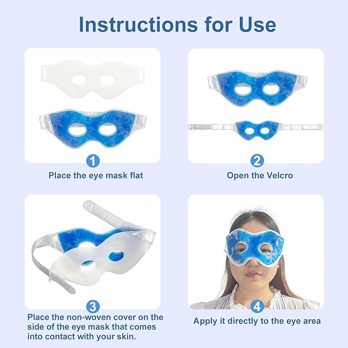 Disposable Non-Woven Eye Mask Sleeves, 2 Pcs – Soft Breathable Fabric Covers for Reusable Cooling Eye Mask,Designed for SportEmblema Hot Cold Therapy Masks