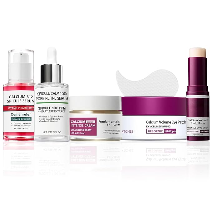 Collagen Skin Care Set, 5Pcs Anti Aging Face Care Sets for Women,Firming Skin,Shrink Pores,Smooth Wrinkles,Hydrating Skin Care Set Include Serum Face Cream Eye Cream Toner Cleanser