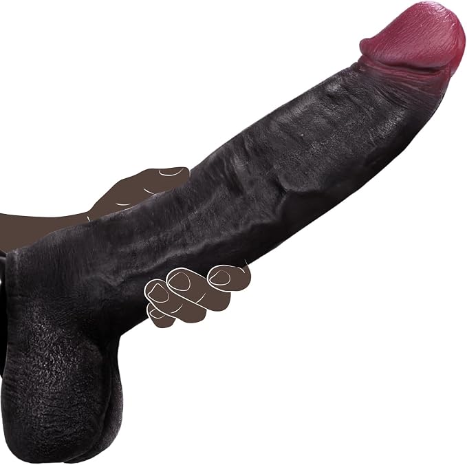 11 Inch Silicone Realistic Dildo Sex Toys - Big Thick Girthy Dildo with Suction Cup, Coocfan Brown Dildos for G spot Clitoral Vaginal Anal, Compatible Sex Toy for Women Men