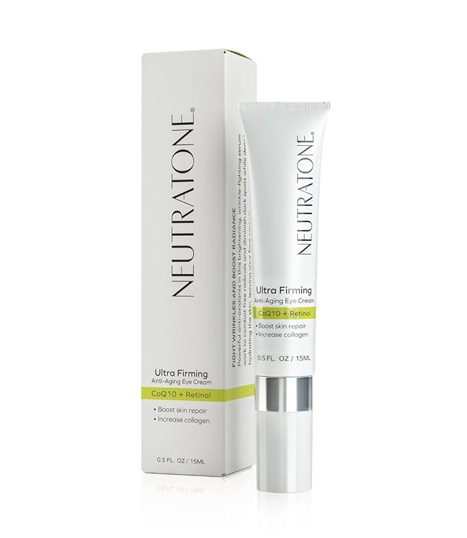 Ultra Firming Eye Cream for dark circles with Retinol & CoQ10 best for Anti-aging and puffiness Ceramic Tip Applicator 0.5 FL OZ