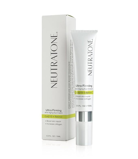 Ultra Firming Eye Cream for dark circles with Retinol & CoQ10 best for Anti-aging and puffiness Ceramic Tip Applicator 0.5 FL OZ