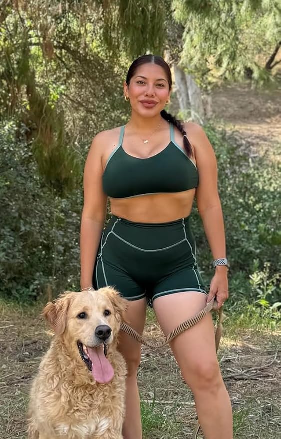 Aoxjox Lexi Lined Workout Biker Shorts for Women Tummy Control High Waisted Exercise Athletic Gym Running Yoga Short 6"