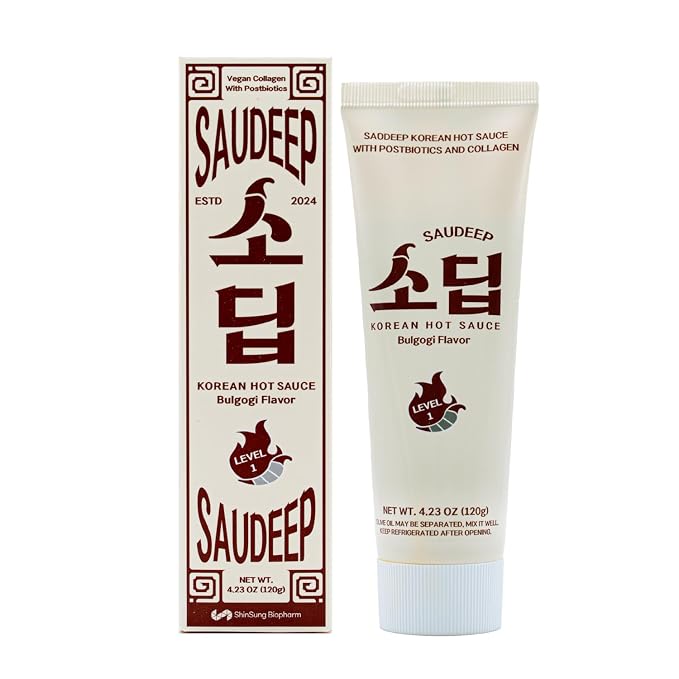 Korean Food Saudeep Bulgogi Sauce, Sweet & Savory, Mild Heat, 4.23oz KSauce | Korean-style sauce with sweet and savory umami flavor for rice, noodles, and vegetables