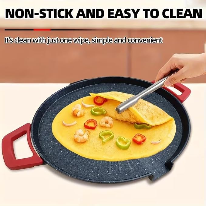 Smokeless Indoor Electric Grill & Nonstick Griddle – Compact, Fast-Heating Tabletop Grill for Steaks, Burgers, Pancakes, BBQ, and Everyday Indoor Cooking (Deep)