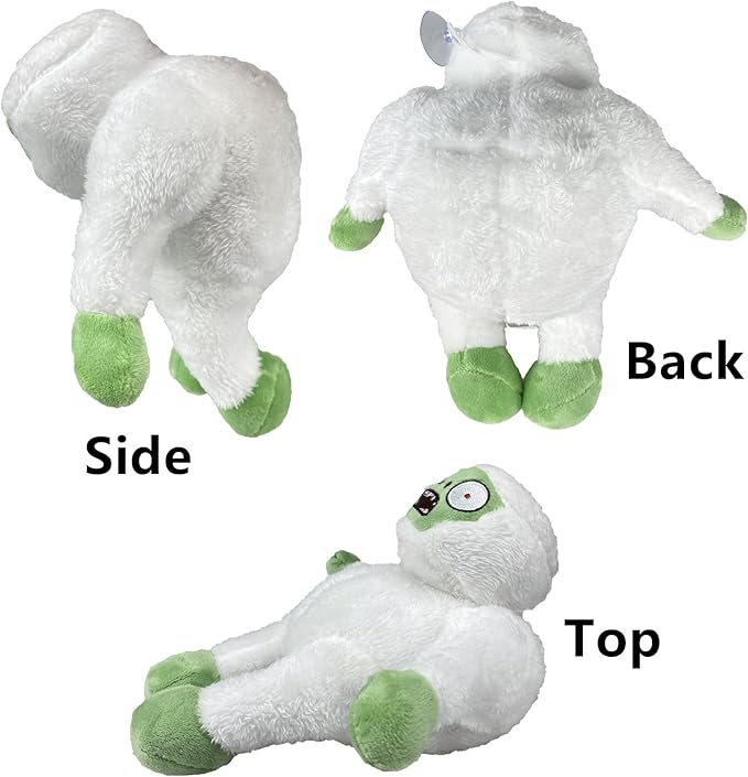 JHESAO 6 PCS Plants and Zombies Plush Green Skirt Zombies Plushies Sets Toy Conehead Zombie, 1 2 Stuffed Soft Duck Zombie Doll, Yeti PVZ Plush Figure Doll New