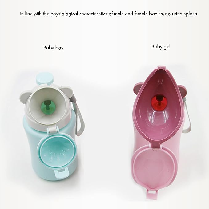Travel Potty Portable Travel Toilet for Toddler, Baby Nitty Pee Bottle, Portable Kids Potty for Girls Car Camping