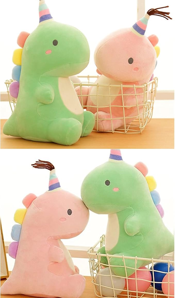 Stuffed Animal Plush Toys, Cute Dinosaur Toy, Soft Dino Plushies for Kids Plush Doll Gifts for Boys Girls (Pink, 19.7 Inch)