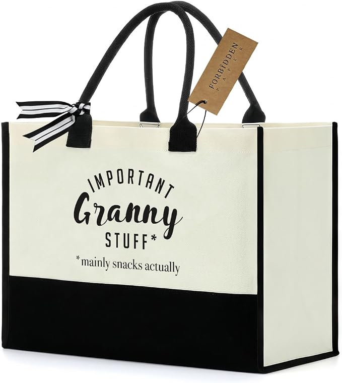 FORBIDDEN PAPER Gifts Tote Bag Important Stuff Tote Gift Gifts Birthday for Shopping Bag Grocery Bag Utility Tote