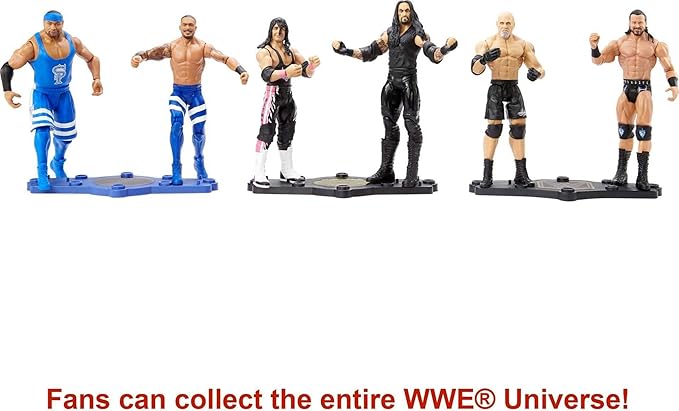 Mattel WWE Championship Showdown 2-Pack Action Figures & Accessory, Series #8 Angelo Dawkins vs Montez Ford Collectible Set, 6-inch