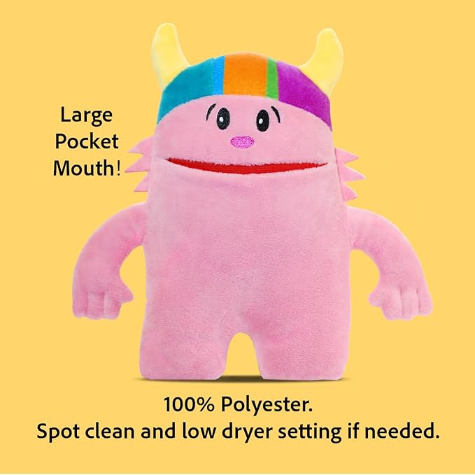 The Tooth Brigade Tooth Fairy Pillow | Stuffed Plush with Large Pocket Mouth for Lost Teeth, Treasures, Prizes - Fun and Interactive Plush, Perfect Kids, Boys, & Girls Gift (Ollie Monster)