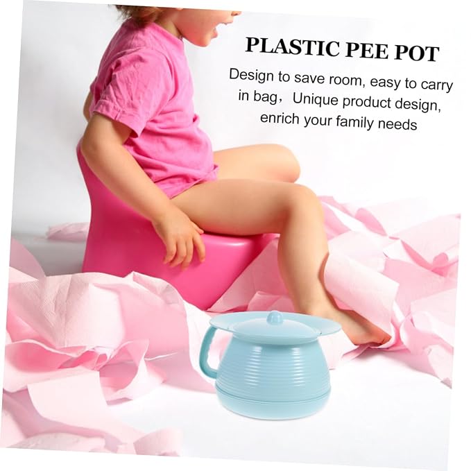 Hemoton Plastic Boys and Girls Urinal Travel Essential for Toddlers Portable Potty Urine Bucket Urine Pot Spittoon Lid Easy Clean Camping Gear