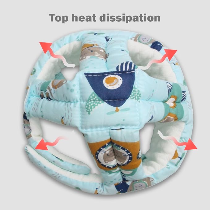 Baby Head Protector Baby Helmet for Crawling Walking, No Bumps Safety Head Adjustable Protective Cap for Walking, Playing (Submarine)