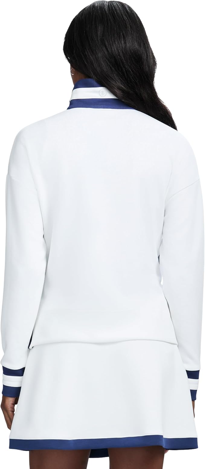 Izod Women's 1/4 Zip Pullover Performance Stretch Long Sleeve Golf Running