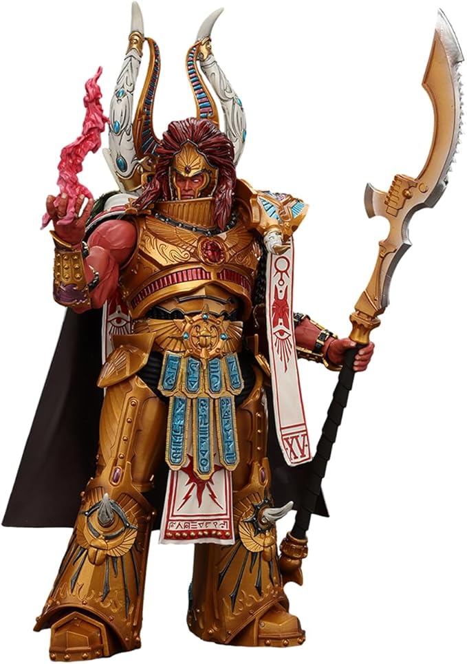 JOYTOY 1/18 Action Figure Warhammer 30K The Horus Heresy Thousand sons Magnus The Red Primarch of The XVth Legion Collection Model Birthday Gifts 8.66 inch