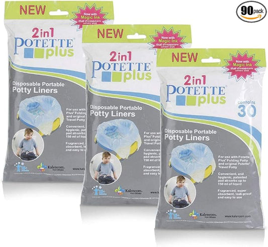 Kalencom Potette Plus Liners - 90 Liners, Pack of 3
