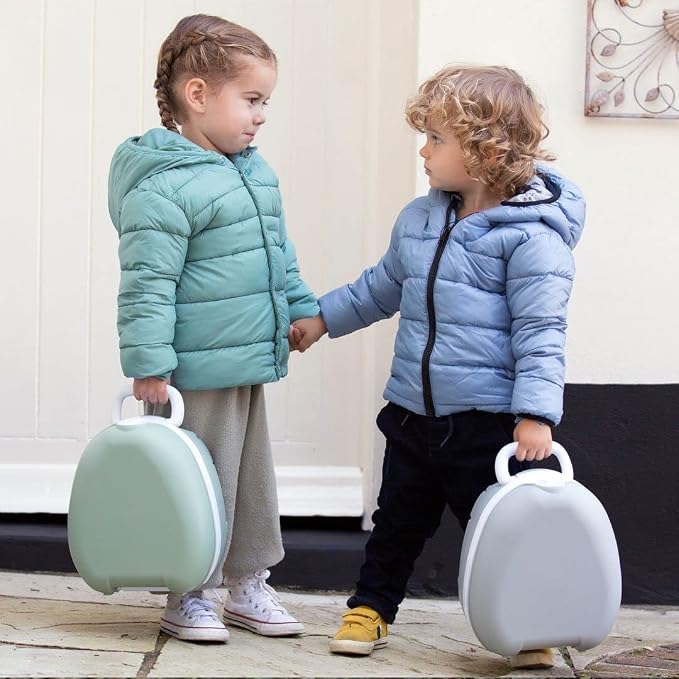 My Carry Potty - Green Pastel Travel Potty, Award-Winning Portable Toddler Toilet Seat for Kids to Take Everywhere
