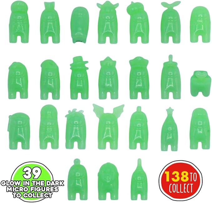 Among Us Micro Figures – Blind Bag of 3 Officially Licensed Crewmate & Imposter Mini Figures (138 to Collect + Metallic & Glow-in-The-Dark Surprise)