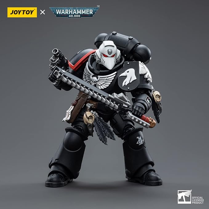 JOYTOY 1/18 Warhammer 40,000 Action Figure Raven Guard Intercessors Sergeant Rychas 4Inch Collection Model