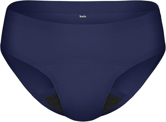 KNIX Super Leakproof No-Show Bikini Period Underwear – Heavy Flow, Reusable Absorbent Menstrual & Incontinence Panties