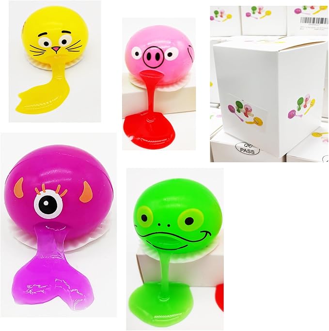Vomiting Egg Slime Toy - Funny Prank Squeeze Stress Ball Puking Yolk, Novelty Fidget Relief Toy Gag Gift for Kids Adults, Christmas Stocking Stuffers & Birthday Parties