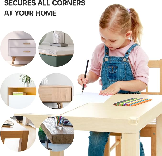 30 Pack Clear Baby Corner Protectors, L-Shaped & Spherical Furniture Edge Guards for Baby Proofing Soft PVC Table Corner Covers for Safety on Tables, Cabinets, Shelves – Childproof Bumpers for Home