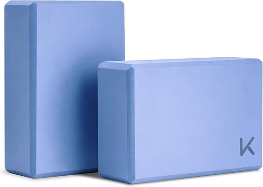 KEEP Yoga Block, High-Density EVA Foam 2 Pack Yoga Block with Non-Slip Textured Surface, Supportive, Lightweight - Ideal for Yoga