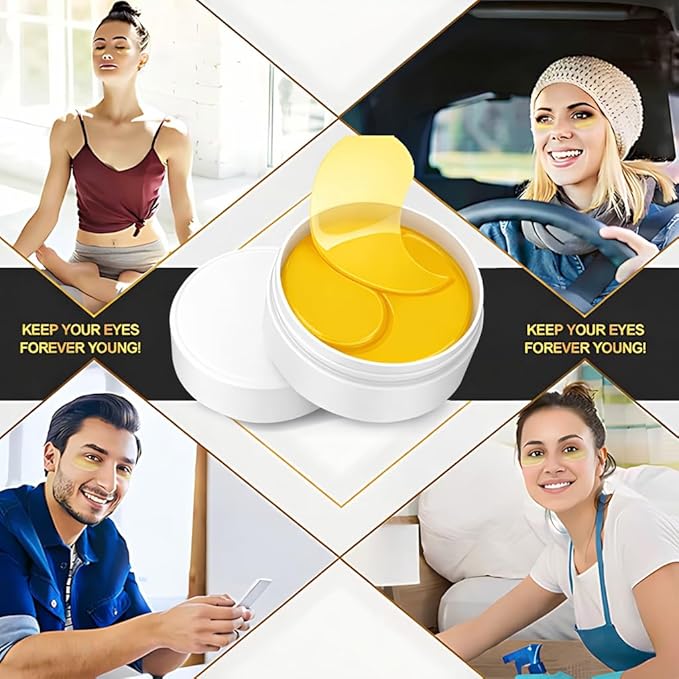 Aloe Vera Under Eye Mask - 60 Pairs Hyrating Dark Circle & Puffy Eye Treatment (Lemon)